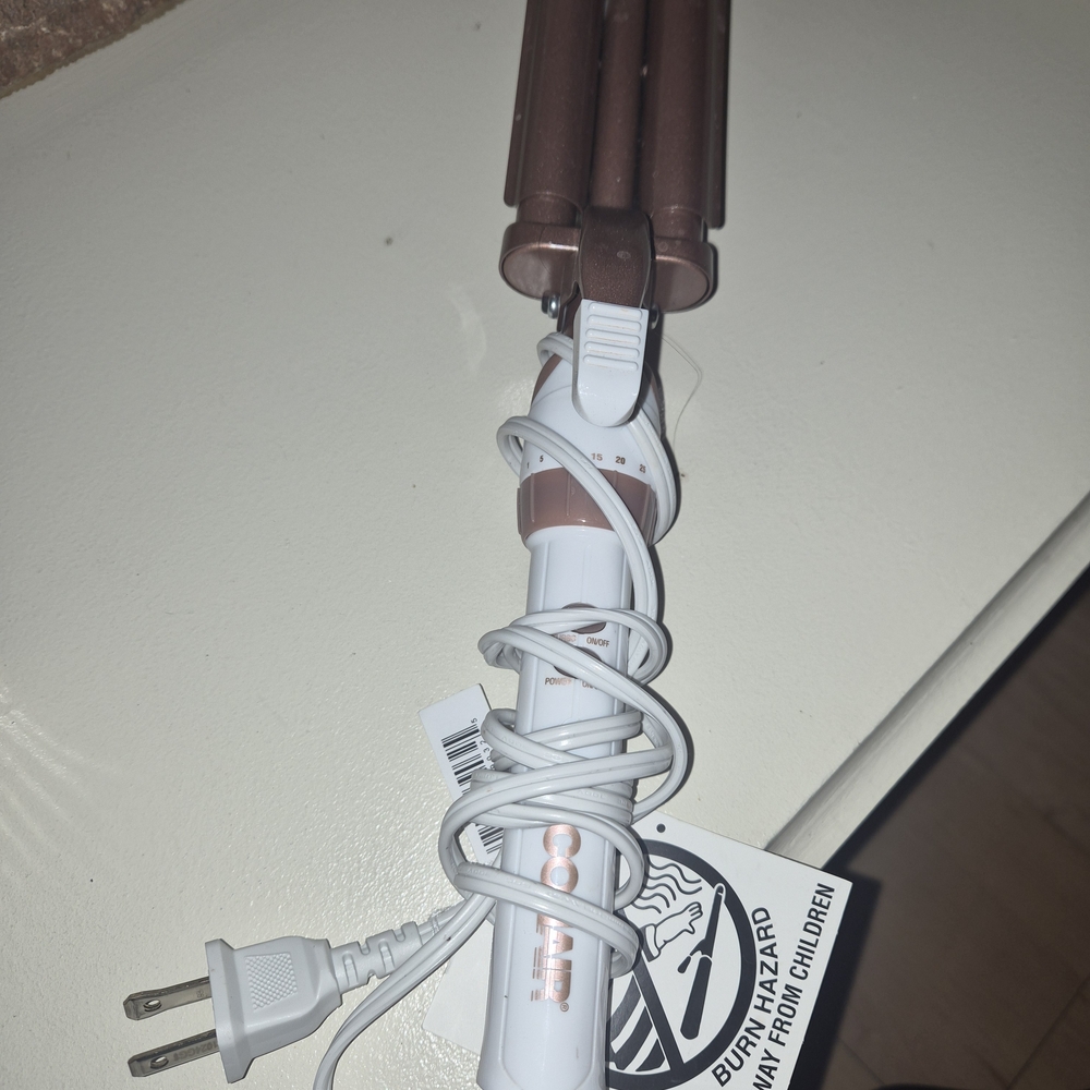 3-Bar Triple Barrel Hair Waver in Rose Brown - Unbranded